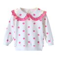 thumbnail image 3 of Girls‘ Lace Collar Polka-dot Sweater Baby Girl Clothes, 3 of 5