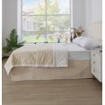 thumbnail image 2 of Gouchee Home Grid Double Bedskirt – Quilted Cement Bed Skirt, Soft Brushed Microfiber, 54x77x14", Machine Washable, 2 of 6