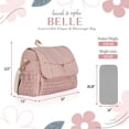 thumbnail image 3 of Hannah & Sophia Belle Convertible Diaper Backpack & Messenger Bag, Rose Pink, 3 of 11