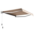 thumbnail image 4 of Patiojoy 8'��6.6' Retractable Awning W/ Aluminum Frame Sun/Water Protection W/ PA Coating Manual Control Hand Crank Angle Adjustable Design Brown, 4 of 10