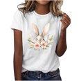 thumbnail image 2 of Weiqiqre Womens Workout Tops Happy Easter T Shirt Easter Bunny Shirt Cute Rabbit Graphic Tee Gift Spring Tees Tops, 2 of 4