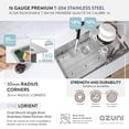 thumbnail image 3 of Azuni Dual Mount 32" Stainless Steel Single Bowl Kitchen Sink with 3 Accessories C132, 3 of 11