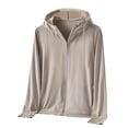 thumbnail image 3 of CFLVAEK Plus Size Womens UPF 50+ Sun Protection Shirts Lightweight Full Zip Long Sleeve Jackets with Hood Summer Hiking Fishing Rash Guard with Pockets, 3 of 6