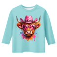 thumbnail image 4 of TZEWGL Tees For Newborn Print Round Neck Loose Short Cropped Sleeve Blouse For Baby size 5-6T, 4 of 4