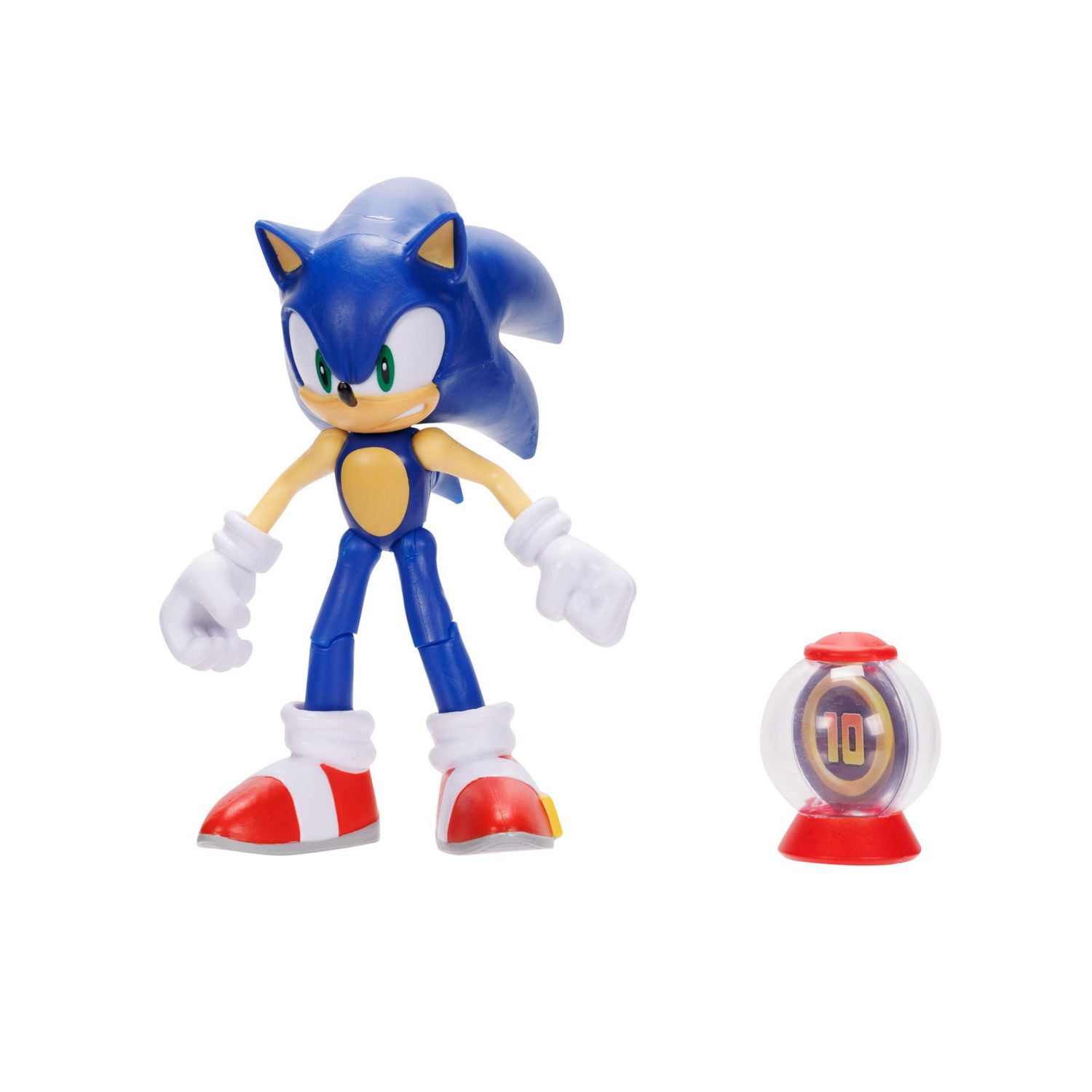 Figurine Sonic de 4 pouces – Sonic avec boite a objet super anneau