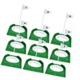 thumbnail image 4 of jinwen 9 Pcs Tasse de Golf Intérieure Portable Aide à l'Entraînement avec Drapeau Trou Extérieur Vert, 4 of 9
