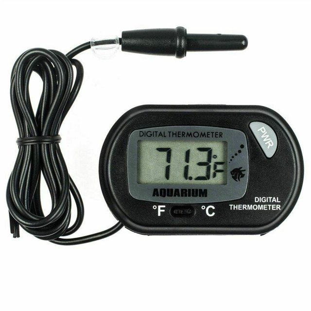 QualitChoice LCD Digital Aquarium with Suction Cup Detachable Plastic High Accuracy Water Temperarure Meter Household 1 Pc 1Set