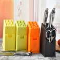 thumbnail image 2 of Useful Plastic Knives Holder Creative Storage Organizer Shelf Drain Rack Cutlery Display Stand for Home Kitchen(Black), 2 of 8