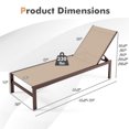 thumbnail image 3 of Gymax Ensemble de 2 Chaises Longues de Patio en Aluminium, Chaise Longue d'Extérieur Réglable avec Dossier à 6 Positions, 3 of 10