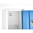 thumbnail image 4 of AdirOffice 72 in. x 12 in. x 12 in. Double-Compartment Steel Tier Key Lock Storage Locker in Blue 2 Pack, 4 of 13