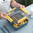 thumbnail image 1 of SuoKom Adult Lunch Box, 1100 Ml 3-Compartment Bento Lunch Box for Kids, Lunch Containers for Adults Come with Chopsticks and Spoons, Leak Proof, Microwaveable, 1 of 8