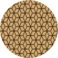 thumbnail image 1 of Ahgly Tapis Rond Lavable en Machine Intérieur Transitionnel Brun Selle, 5 Pieds Rond, 1 of 7