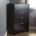 thumbnail image 1 of South Shore Fusion 5-Drawer Chest for Adult, in Pure Black, 1 of 10