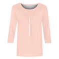 thumbnail image 5 of BVOFAR T-Shirts Chrétiens pour Femmes à Imprimé de Lettres, Col Rond Décontracté, Manches 3/4, Hauts, Cadeaux des Fêtes, T-Shirts Bénis, 5 of 5