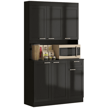 HOMCOM Armoire de Rangement pour Garde-Manger de Cuisine avec Tablette Réglable et Tiroir