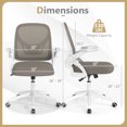 thumbnail image 3 of Costway Mesh Office Chair with Lumbar Support & Flip-up Arms Rolling Casters for Work, 3 of 10