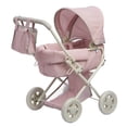 thumbnail image 1 of Teamson Kids Doll Stroller for Baby Dolls Deluxe 2-in-1 Pink/Grey, 1 of 10