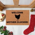 thumbnail image 1 of Hbdhejl Tapis de Porte Drôle de Poulet de Noël Antidérapant Tapis de Porte Sale pour Entrée Porte d'Entrée Extérieure Tapis de Porche avec Antidérapant Polyester Tapis de Sol de Noël Drôle, 1 of 6