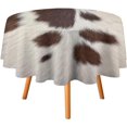 thumbnail image 1 of Cow Print Tablecloth, Cow Hide Pattern with Spots Farm Life with Cattle Camouflage Animal Skin, Rectangular Table Cover for Dining Room Kitchen Decor, 60"", 1 of 1