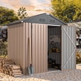 thumbnail image 1 of AECOJOY 6' x 4' Outdoor Metal Storage Shed with Lockable Door for Backyard, 1 of 7
