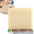 thumbnail image 1 of Wooden Multiplication Board Game, Preschool Learning Montessori Math Board Game, Multiplication within 100 Educational Toy for Kids Over 3 Years Old, Children's Interactive Thinking Game, 1 of 6