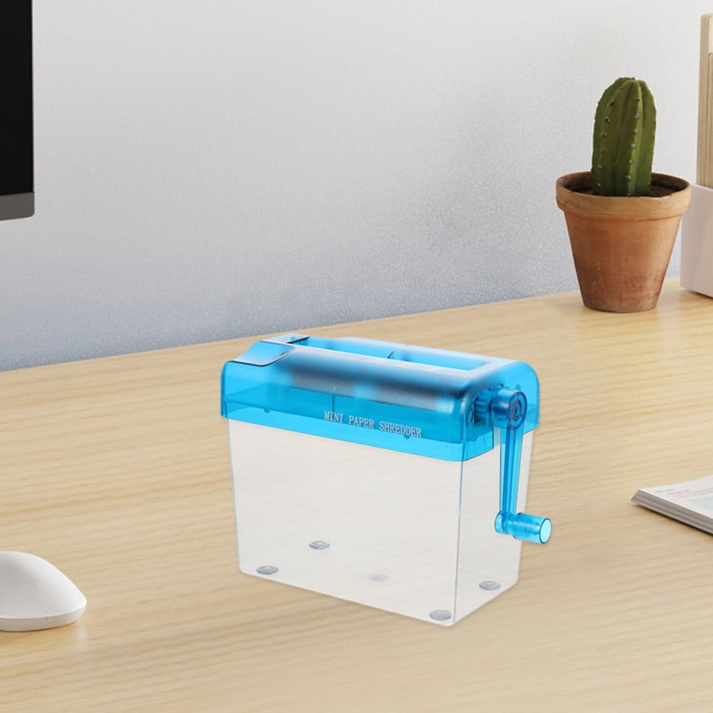 SEWCHICS 2Pcs Hand Crank Paper Shredder for Home Use Portable Desktop Manual Shredder