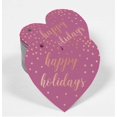 thumbnail image 2 of Inkdotpot 50 Pack Real Rose Gold Foil Paper Tag Happy Holiday Favor Hang Tag, 2 of 6