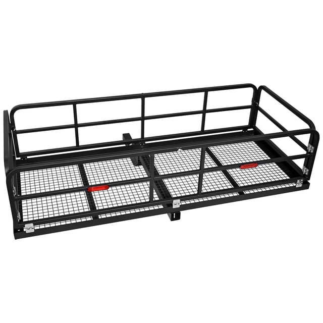 Yiwa Foldable 750 lbs Steel Hitch Basket, Heavy Duty Cargo Carrier for RV, SUV, Truck, 2-Inch Receiver Compatible