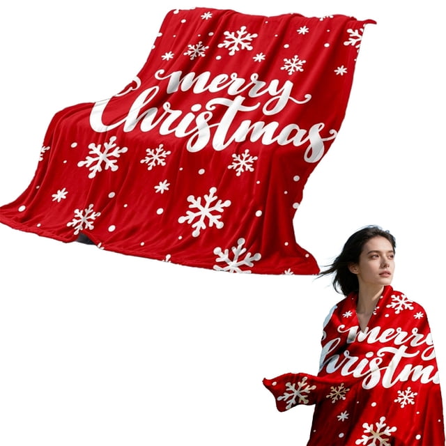 Décorations de Noël Couverture Extérieure Couverture Douillette en Molleton de Noël pour Enfants Couverture en Flanelle Douce et Pelucheuse avec Imprimés des Fêtes pour Canapé Lit Canapé Usage Intérieur et Extérieur Couverture en Polyester