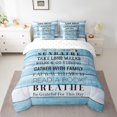 thumbnail image 2 of YST Lake Rules Comforter Set, 7-Piece, Modern, Black Sketches, Queen Size, 2 of 5