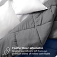thumbnail image 4 of Bare Home Ultra-Soft Reversible Comforter - Goose Down Alternative - Oversized King, Dark Blue/Gray, 4 of 8