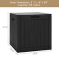 thumbnail image 4 of Costway 30 Gallon Deck Box  Storage Container Seating Tools Organization Deliveries Black, 4 of 9