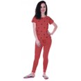 thumbnail image 2 of Moomaya Nightwear Set Watermelon Embroidery Slimfit Pyjamas Sleepwear 2 Pcs Set, 2 of 6