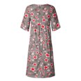 thumbnail image 3 of Birdeem Womens Casual V-Neck Printed Short Sleeved Dress, 3 of 5