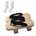 thumbnail image 4 of Japanese Wooden Clogs Comfort Shower Sandals Slippers for Daily Travel Beach 38, 4 of 8