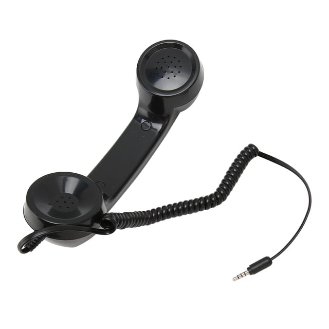 Combiné de Téléphone Rétro, Récepteur de Téléphone Cellulaire Portatif Multifonction Anti‐radiation avec Contrôle du Volume et Micro pour Téléphones Intelligents Rose,Noir,Blanc,Rouge