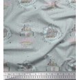 thumbnail image 1 of Soimoi Green polyester Crepe Fabric Farmhouse Vintage Decor Fabric Printed Yard 52 Inch Wide, 1 of 3