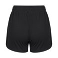 thumbnail image 4 of AherBiu Womens Shorts Summer Ribbed Knitted Wide Leg Sweat Shorts High Waisted Loose Fitting Short with Pockets, 4 of 5