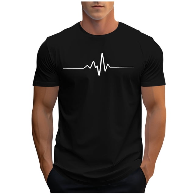 Plebaso T-shirt Graphique pour Hommes Été Manches Courtes T-Shirts Col Rond Chemises Décontractées Hauts de Plage Imprimés pour Hommes