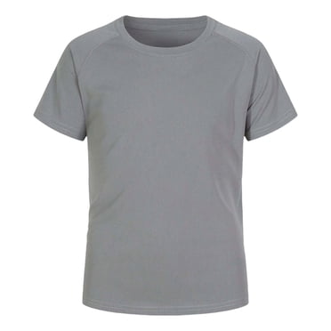 GPOECD Garçon Chandail de Bain UPF 50+ Manches Courtes Maillot Dermoprotecteur Haut de Maillot Jeunesse pour le Soleil Gris, 3-4 Ans