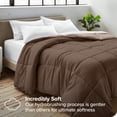 thumbnail image 2 of Bare Home Ultra-Soft Reversible Comforter - Goose Down Alternative - Queen, Cocoa/Taupe, 2 of 8