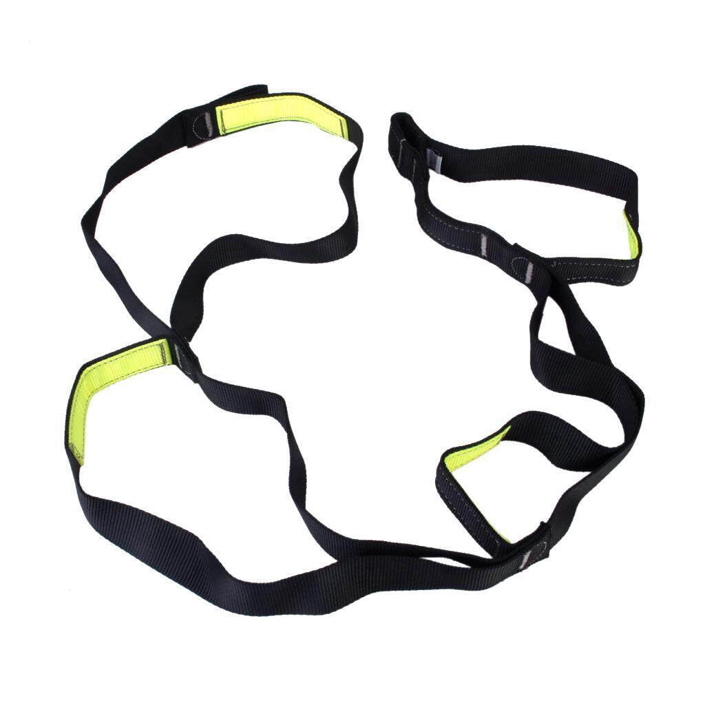 VONKY 4-Step Etrier Webbing Ladder Hanging Rope for Climbing Caving Rescue Black