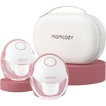 Momcozy M6 Pompe à sein électrique double mains, pompe à allaitement portable, DoubleFit Mélange avec 3 Modes & 9 Niveaux, Rouge Cozy