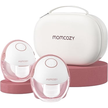 Momcozy M6 Hands Free Dual Electric Breast Pump, Wearable Breastfeeding Pump, DoubleFit Flange with 3 Modes & 9 Levels, Cozy Red