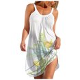 thumbnail image 2 of SMihono Robe d'Été Bohème pour Femmes Grande Taille Mode Féminine Sexy Sans Manches Ourlet Rayé Imprimé Robe de Plage Ample, 2 of 3