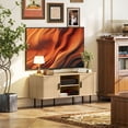 thumbnail image 2 of HOMCOM Meuble Télé pour Téléviseurs jusqu'à 55 Pouces avec Rangement, Ton Chêne, 2 of 10