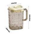 thumbnail image 3 of Yellow Large Capacity 2L Water Pitcher Durable Handle Refrigerator Storage Jug For Iced Tea Juice Cold Brew Convenient #88i72, 3 of 6