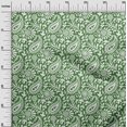 thumbnail image 3 of oneOone Cotton Silk Green Fabric Block Craft Projects Decor Fabric Printed By The Yard 42 Inch Wide, 3 of 5