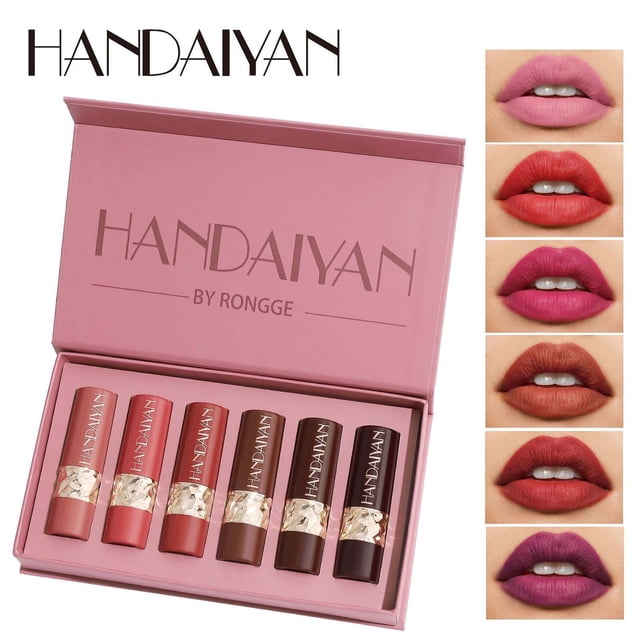 FcBaudy Rouge à Lèvres pour Femmes, Encre à Lèvres, Ensemble de Six Rouges à Lèvres Mats Naturels et Faciles à Pigmenter Rouge à Lèvres pour la Bouche
