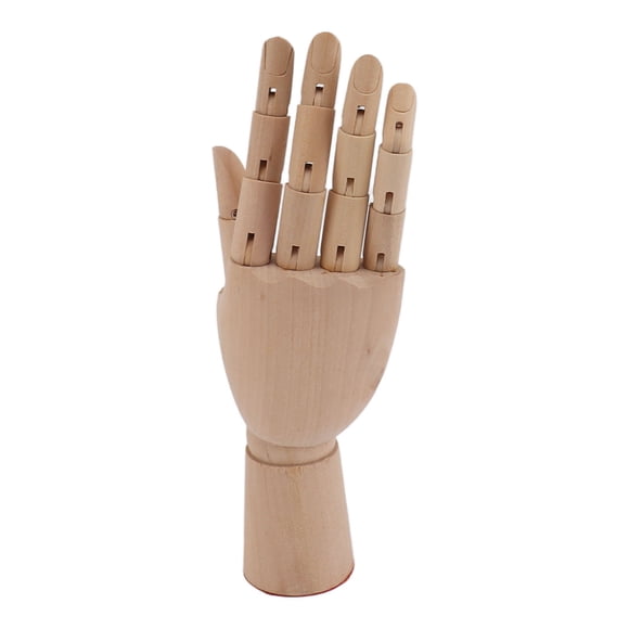 Flexible Wooden Hand Model for Sketching Drawing Painting, Moveable Artists Manikin Hand Figure, Sturdy Wood Material, Lifelike Details, Non Slip Velvet Cloth, Multi